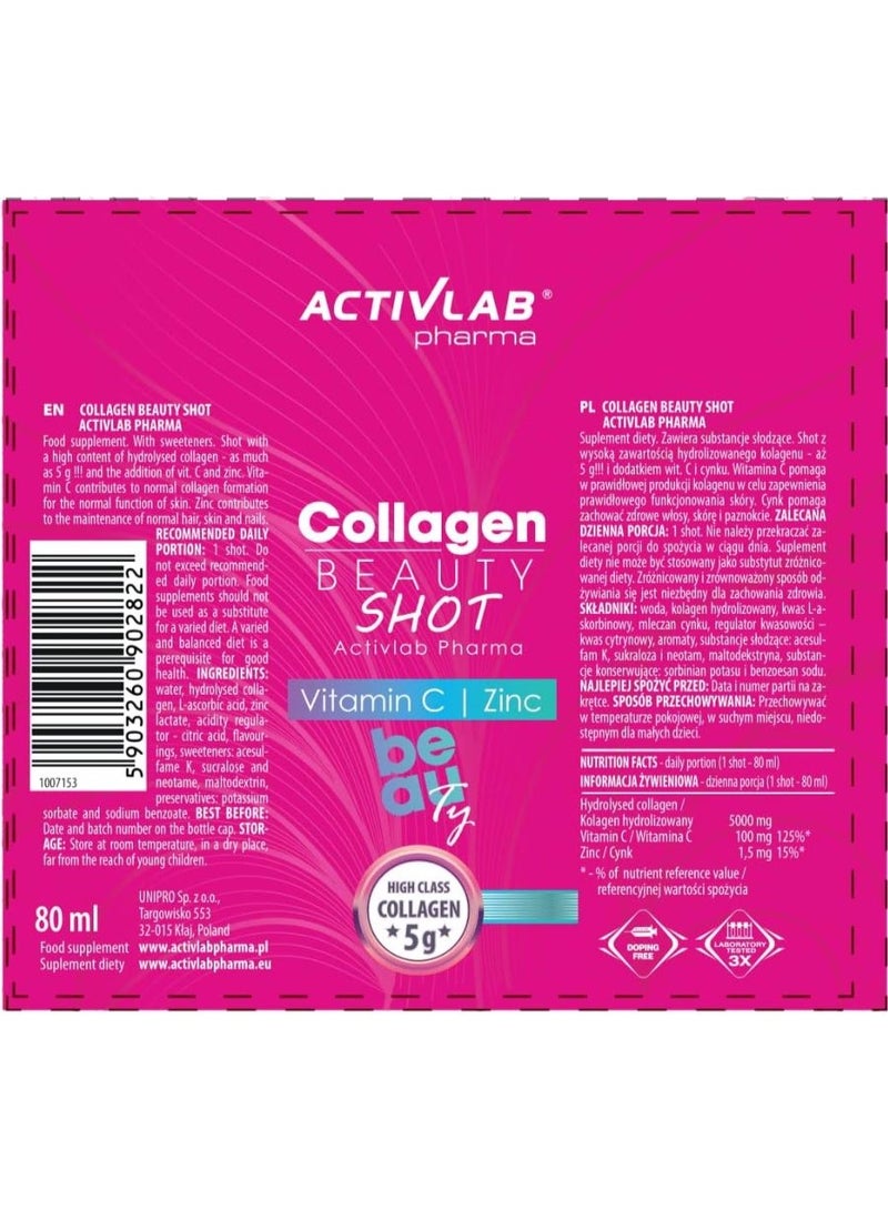 Activlab Pharma Activlab Collagen Beauty Shot 5000 Mg -1-Bottle - Image 4